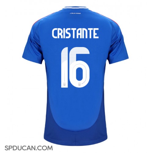 Muški Nogometni Dres Italija Bryan Cristante #16 Domaci EP 2024 Kratak Rukav